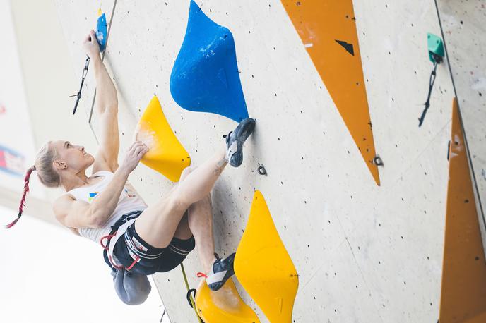 Janja Garnbret | Janja Garnbret v München odhaja po medaljo, ki ji v bogati zbirki še manjka. | Foto Grega Valančič/Sportida