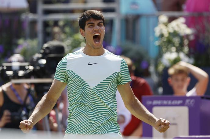 Carlos Alcaraz | Carlos Alcaraz je osvojil svoj prvi teniški turnir ATP na travnati podlagi.  | Foto Reuters