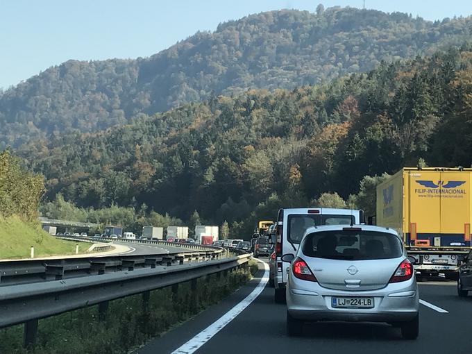 "Zastoje pričakujemo na vseh mednarodnih mejnih prehodih s Hrvaško (v Istri, Starod, Jelšane, Obrežje, Gruškovje) in na Karavankah. Čakalne dobe bodo znašale najmanj 30 minut," opozarjajo pri Darsu. | Foto: Eva Doljak