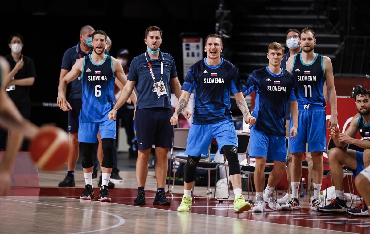 slovenska košarkarska reprezentanca Španija OI Tokio | Foto Anže Malovrh/STA