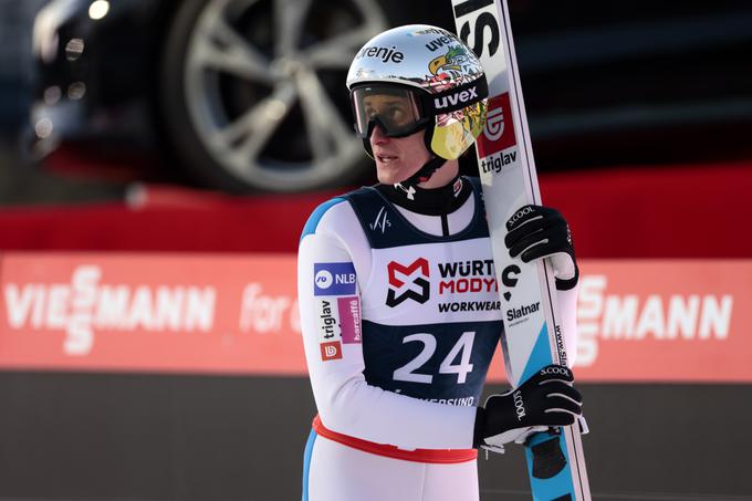 Peter Prevc je bil v tej sezoni vselej del slovenske zasedbe, ki je na ekipnih tekmah priskakala na zmagovalni oder. V žepu ima že dve medalji z olimpijskih iger v Pekingu. Bo tej dodal novo zlato iz Vikersunda? | Foto: Guliverimage/Vladimir Fedorenko