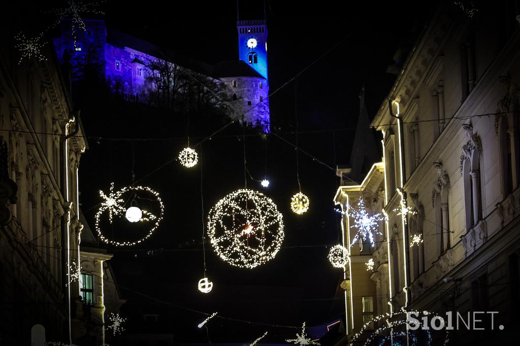 Prižig lučk v Ljubljani