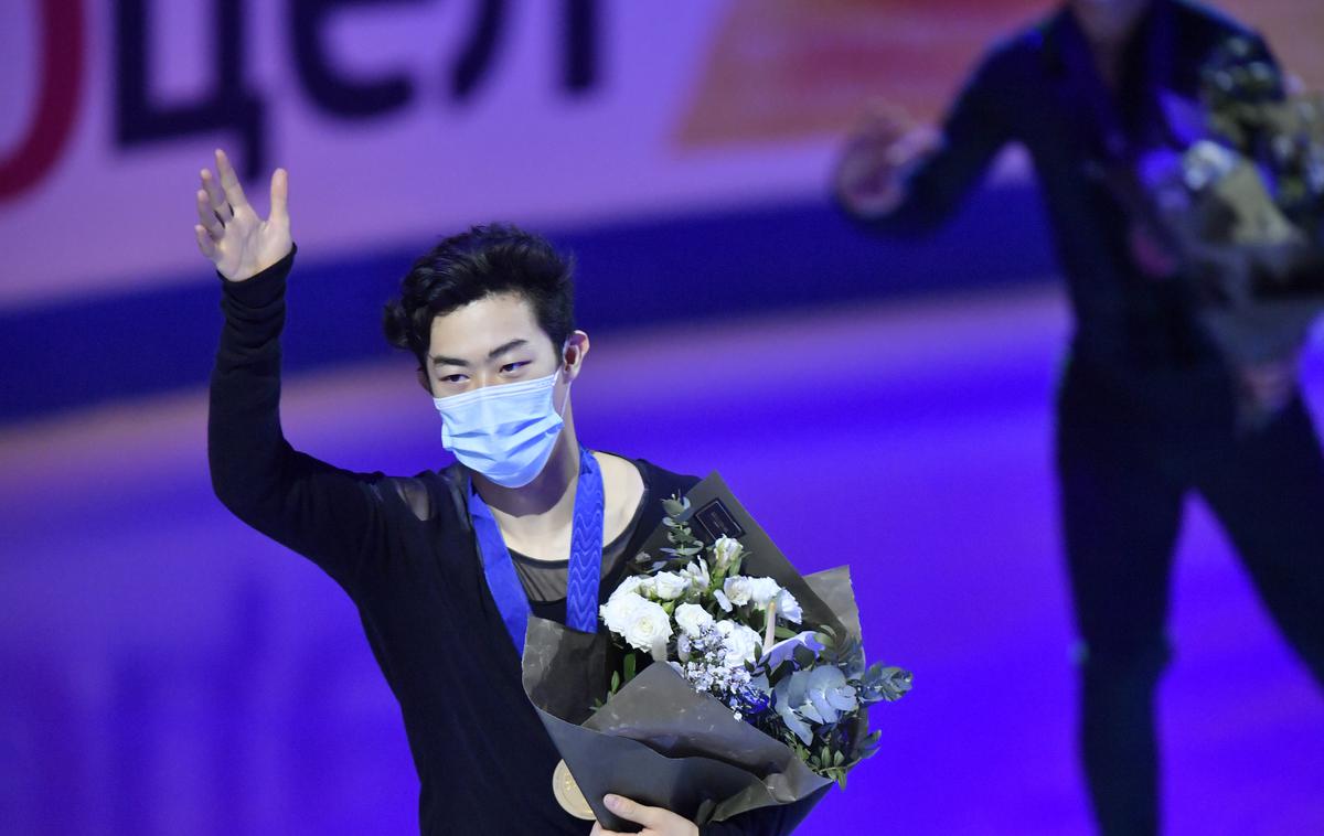 Nathan Chen | Američan Nathan Chen je še tretjič v karieri osvojil naslov svetovnega prvaka v umetnostnem drsanju.  | Foto Guliverimage