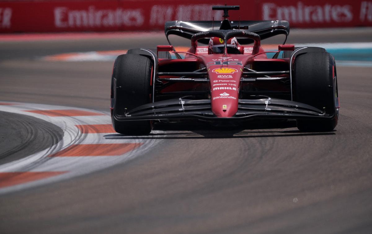 Miami Ferrari Leclerc | Charles Leclerc je bil najhitrejši v vseh treh delih kvalifikacij. | Foto Reuters