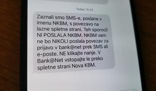 Svarilo NKBM: pazite, ker teh sporočil ne pošiljamo mi