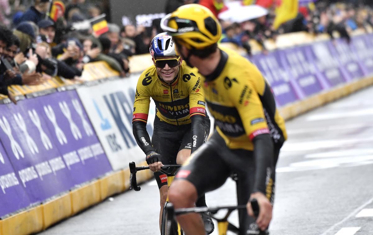 Wout Van Aert, Christophe Laporte | Moštvena kolega iz Jumbo-Visme Wout Van Aert in Christophe Laporte sta se tokrat pomerila kot tekmeca, uspešnejši je bil Francoz. | Foto Guliverimage