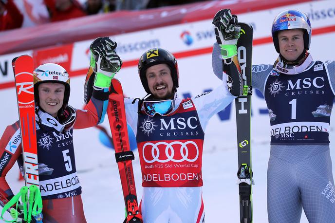 top 3 | Troboj, ki postaja dvoboj: Kristoffersen, Hirscher in Pinturault. | Foto Sportida