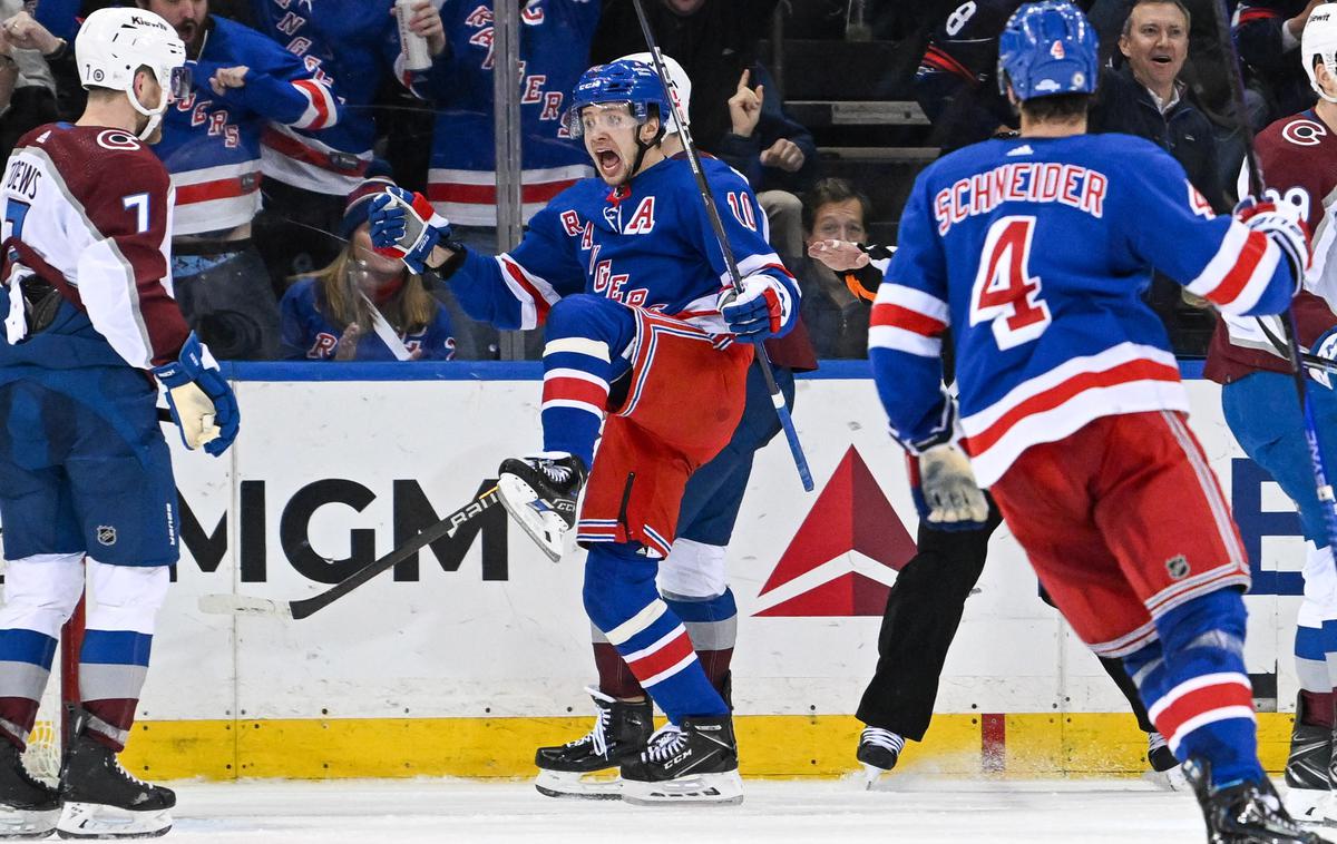 New York Rangers | Rangers so bili boljši po podaljšku z 2:1 nad Colorado Avalanche. | Foto Reuters