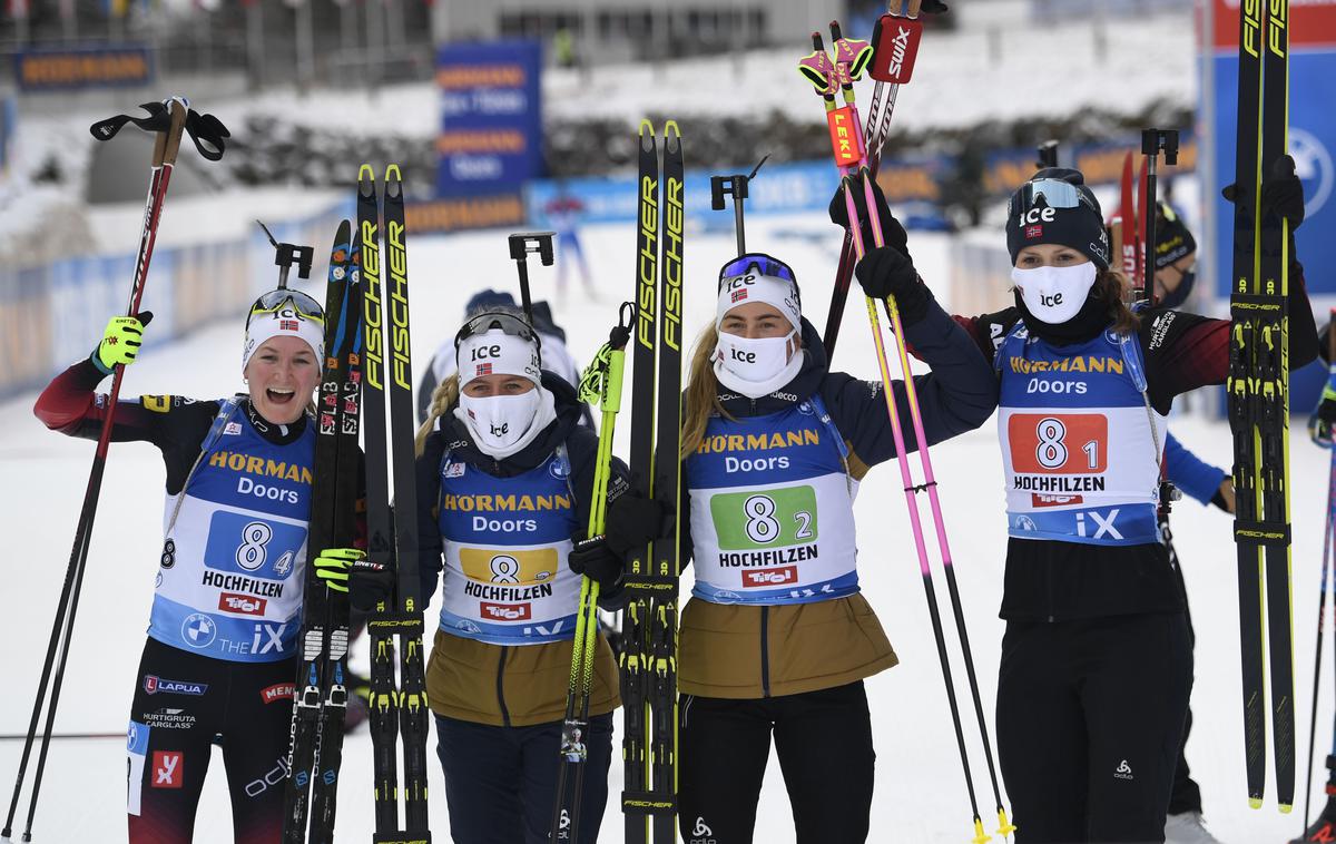 Norveška biatlon štafeta | Zmage so se veselile Norvežanke. | Foto Gulliver/Getty Images