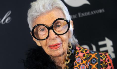 Umrla ameriška oblikovalka in modna ikona Iris Apfel