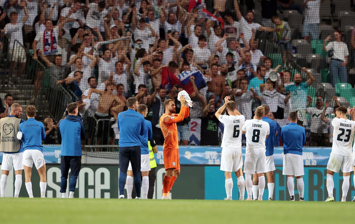 Slovenija Severna Irska Jan Oblak | Slovenska nogometna reprezentanca se lahko v ponedeljek četrtič v svoji zgodovini uvrsti na veliko tekmovanje. Če bo doma ostala neporažena proti Kazahstanu, si bo zagotovila nastop na Euru 2024. V Ljubljani je sicer enkrat že igrala odločilno tekmo za preboj na evropsko prvenstvo, na njej pa ji ni šlo vse po načrtih. Hrvaška je 19. novembra 2003, torej natanko pred okroglimi 20 leti, premagala Slovenijo za Bežigradom z 1:0, slovenski nogometaši pa po bolečem porazu niso skrivali solza. | Foto www.alesfevzer.com