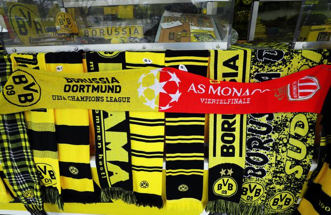 Navijači Borussie Dortmund in Monaca so stopili skupaj. | Foto: Reuters