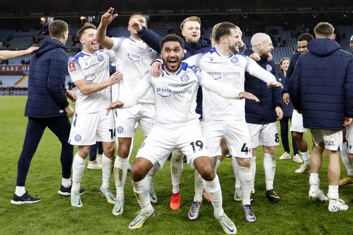 Stevenage | Veselje nogometašev člana "League Two" Stevenage po zmagi nad Aston Villo. | Foto Reuters