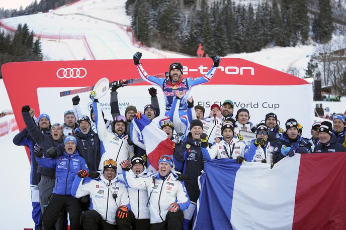 Kitzbühel Cyprien Sarrazin | Že dolgo ni kdo tako bučno slavil kot zdaj Cyprien Sarrazin. | Foto Guliverimage