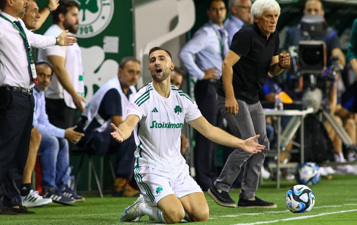 Andraž Šporar, Panathinaikos | Andraž Šporar z izplenom gostovanja pri Bragi zagotovo ni bil najbolj zadovoljen. | Foto Guliverimage