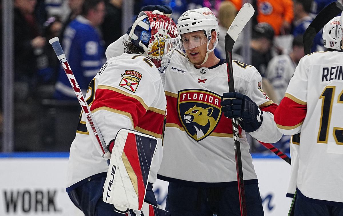 Florida Panthers | Joe Pavelski je na prvi tekmi prispeval štiri gole, a to ni bilo dovolj za zmago Dallas Stars. Seattle je Teksašane premagal po podaljšku (5:4). Kako bo tokrat? | Foto Reuters