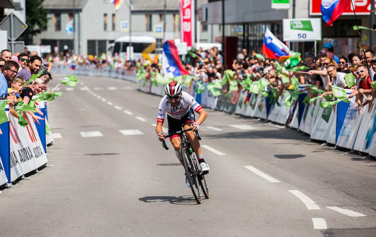 Diego Ulissi | Diego Ulissi bo moral danes odbiti vse napade, če bo želel zadržati zeleno majico vodilnega na dirki Po Sloveniji. | Foto Peter Podobnik/Sportida