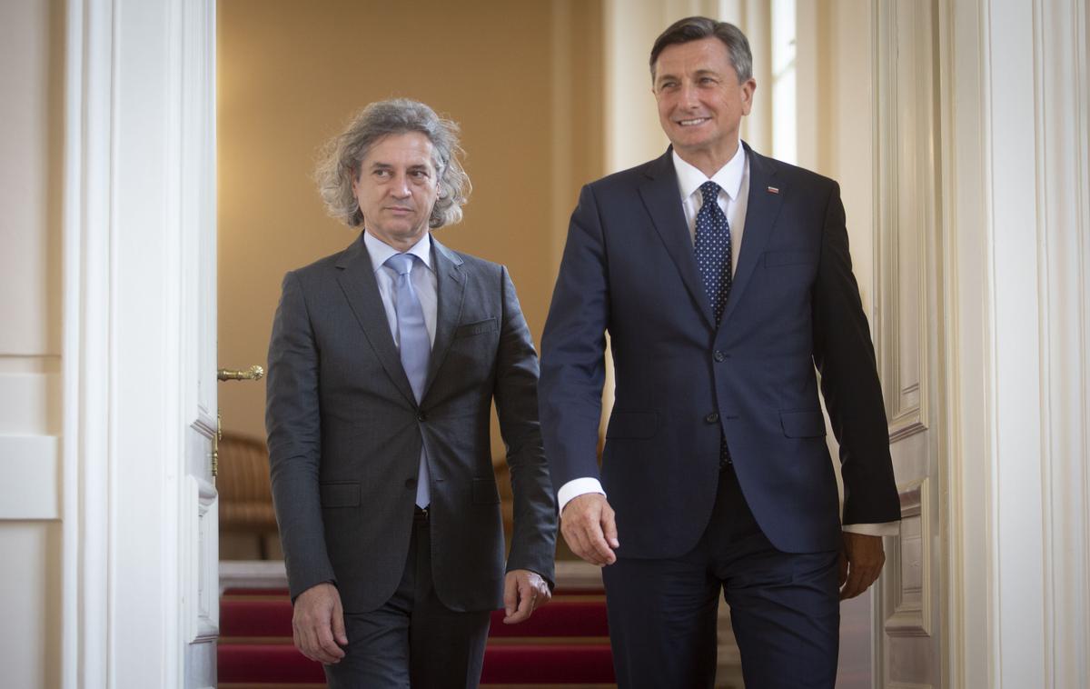 Posvet z vodji poslanskih skupin: Borut Pahor, Robert Golob. | Foto Bojan Puhek