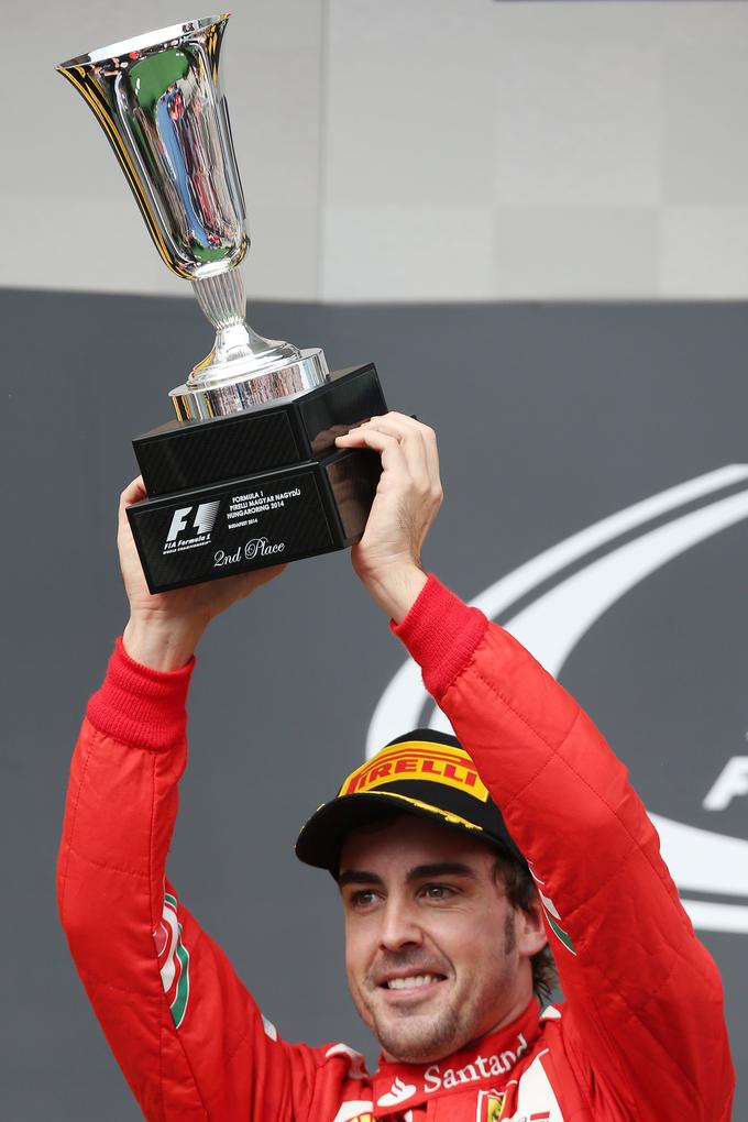 Fernando Alonso 97-ič na stopničkah. Madžarska, 2014 | Foto: AP / Guliverimage