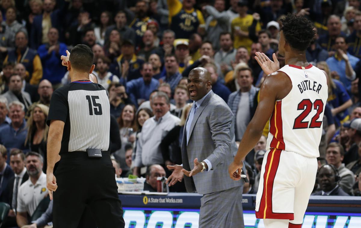 Jimmy Butler | Jimmy Butler je bil na tekmi med Miamijem in Indiano v središču pozornosti. | Foto Reuters