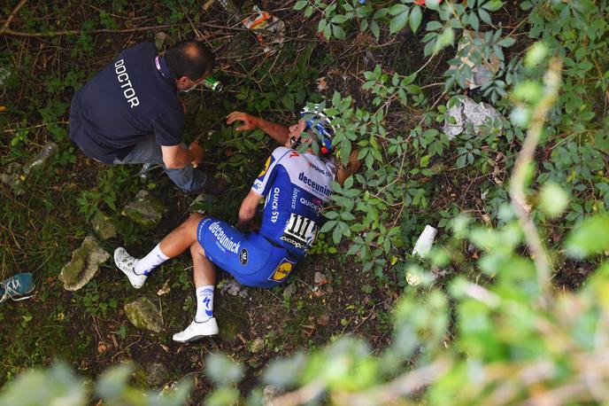 Remco Evenepoel | Mednarodna kolesarska zveza (Uci) bo preučila letošnje kolesarske nesreče, da bi izboljšala varnost kolesark in kolesarjev v prihodnji sezoni.  | Foto Getty Images