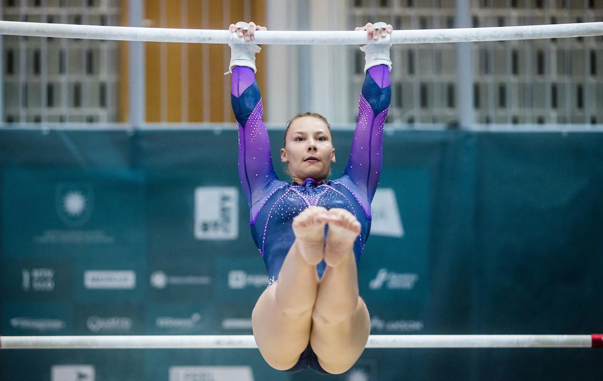 gimnastika, Koper, svetovni pokal, 3. dan, Lucija Hribar | Lucija Hribar je to sezono v odsotnosti Teje Belak in Tjaše Kysselef prvo ime reprezentance. | Foto Grega Valančič/Sportida