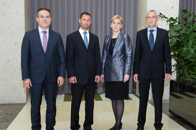 svet Banke Slovenije | Člani sveta Banke Slovenije. Na fotografiji od leve proti desni: Marko Bošnjak, Primož Dolenc, Irena Vodopivec Jean, Jožef Bradeško | Foto Banka Slovenije