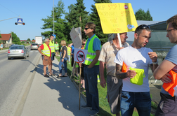 Ptujčani s protestom za čimprejšnjo izgradnjo obvoznice #video