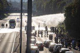 Protest nasprotnikov pogojev PCT v Ljubljani dne 29.9.2021