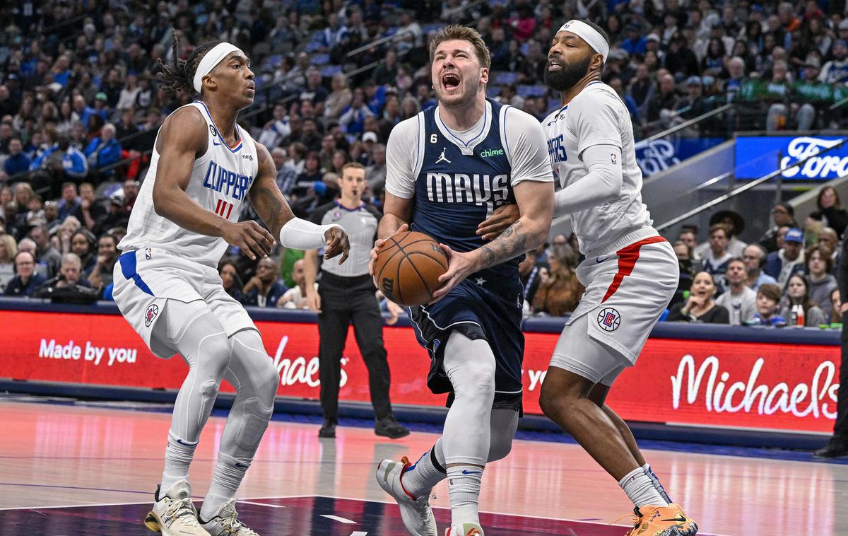 Dallas Mavericks Los Angeles Clippers Luka Dončić | Luka Dončić je zgrešil pet prostih metrov. Zbral je 29 točk. | Foto Reuters