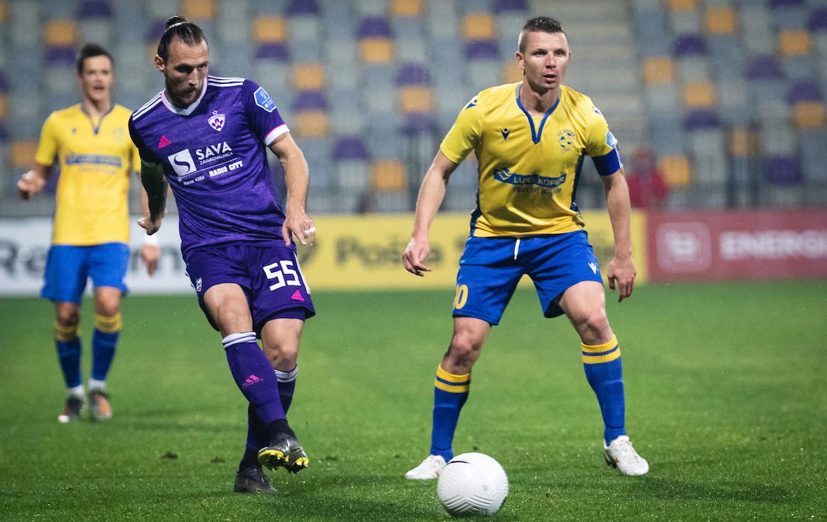 Maribor Koper Dare Vršič Špiro Peričić | Prva liga Telekom Slovenije se bo nadaljevala 10. februarja 2021, pred tem pa bo odigrano še zaostalo srečanje med Bravom in Taborom. | Foto Blaž Weindorfer/Sportida