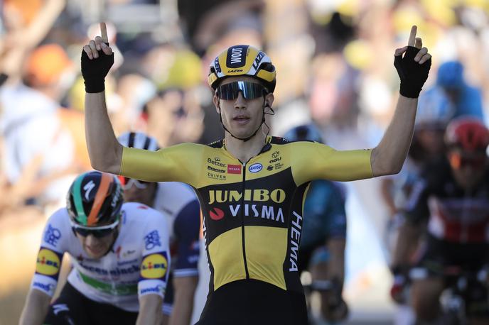 Wout van Aert | Rogličev moštveni kolega pri Jumbo-Vismi Wout van Aert je zmagovalec pete etape letošnjega Toura. | Foto Reuters