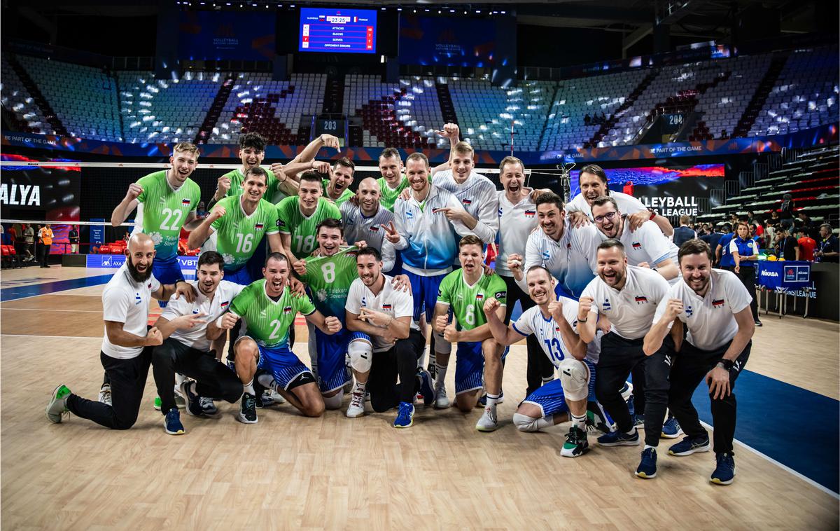 slovenska odbojkarska reprezentanca : Francija, liga narodov | Slovenski odbojkarji po prvem turnirju lige narodov zasedajo visoka mesta tudi v posamičnih kategorijah. | Foto VolleyballWorld