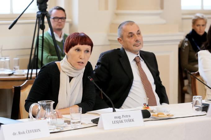 Predsednica Društva novinarjev Slovenije Petra Lesjak Tušek | Foto: STA ,