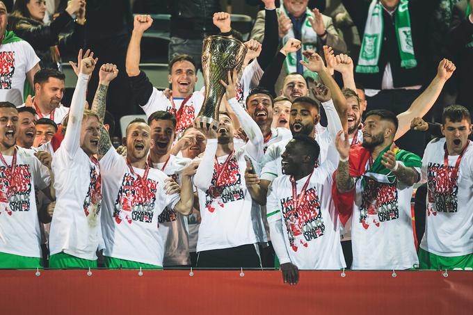 Olimpija slavi dvojno krono. | Foto: Grega Valančič/Sportida