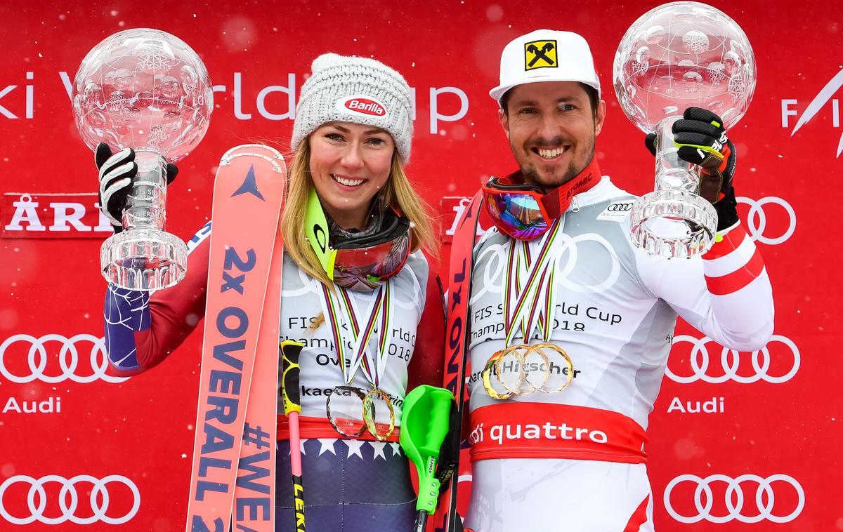 Mikaela Shiffrin in Marcel Hirscher | Foto Getty Images