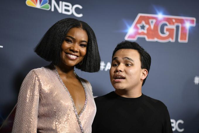 Gabrielle Union s Kodijem Leejem, aktualnim zmagovalcem šova America's Got Talent | Foto: Getty Images