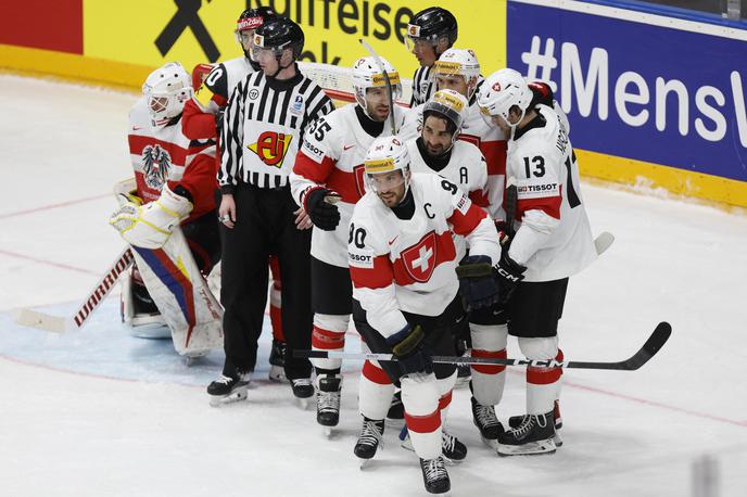 SP v hokeju 2024: Avstrija : Švica | Švica je slavila po kazenskih strelih. | Foto Reuters