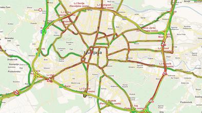 Prometno jutro v Ljubljani: kje proti središču največ in kje najmanj prometa?