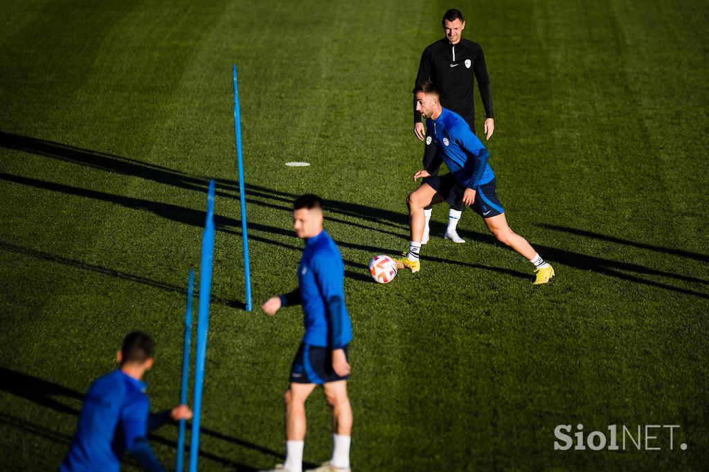 Slovenska nogometna reprezentanca trening