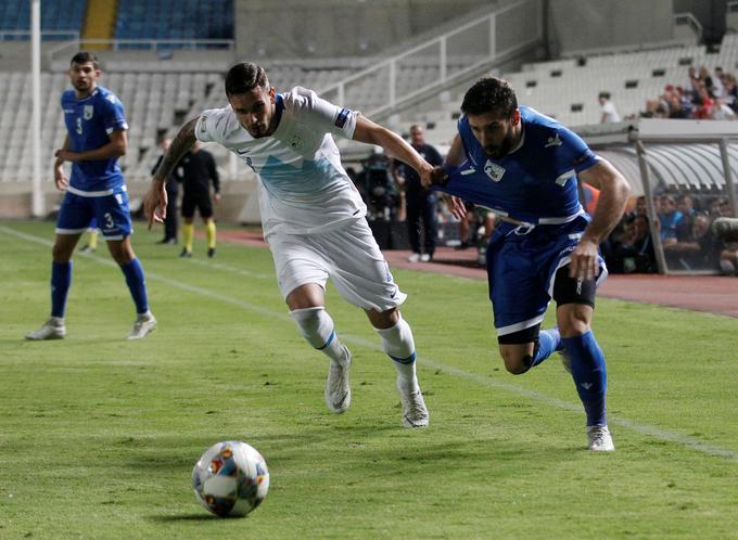 V reprezentanci za zdaj še ni pustil globljega pečata. Na Cipru je poskrbel za nesrečen avtogol. | Foto: Reuters