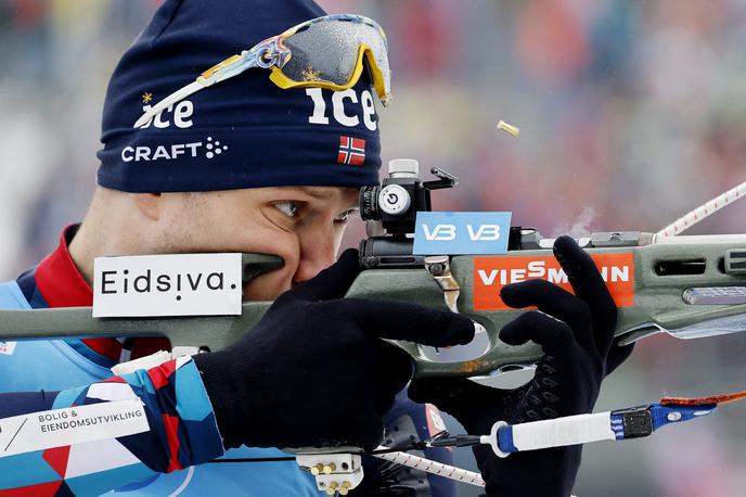 Vetle Sjastad Christiansen | Vetle Sjastad Christiansen je izkoristil odsotnost rojaka in vodilnega v skupnem seštevku Johannesa Thingnesa Boeja. | Foto Reuters