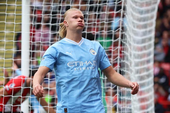 Manchester City Erling Haaland | Erling Haaland je zapravil prvo enajstmetrovko v premier ligi, nato pa je v drugem polčasu le našel pot do gola. | Foto Reuters