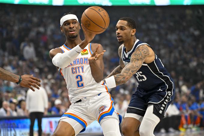 Shai Gilgeous-Alexander je za OKC dosegel 34 točk, P. J. Washington na drugi strani za Dallas 21. | Foto: Reuters