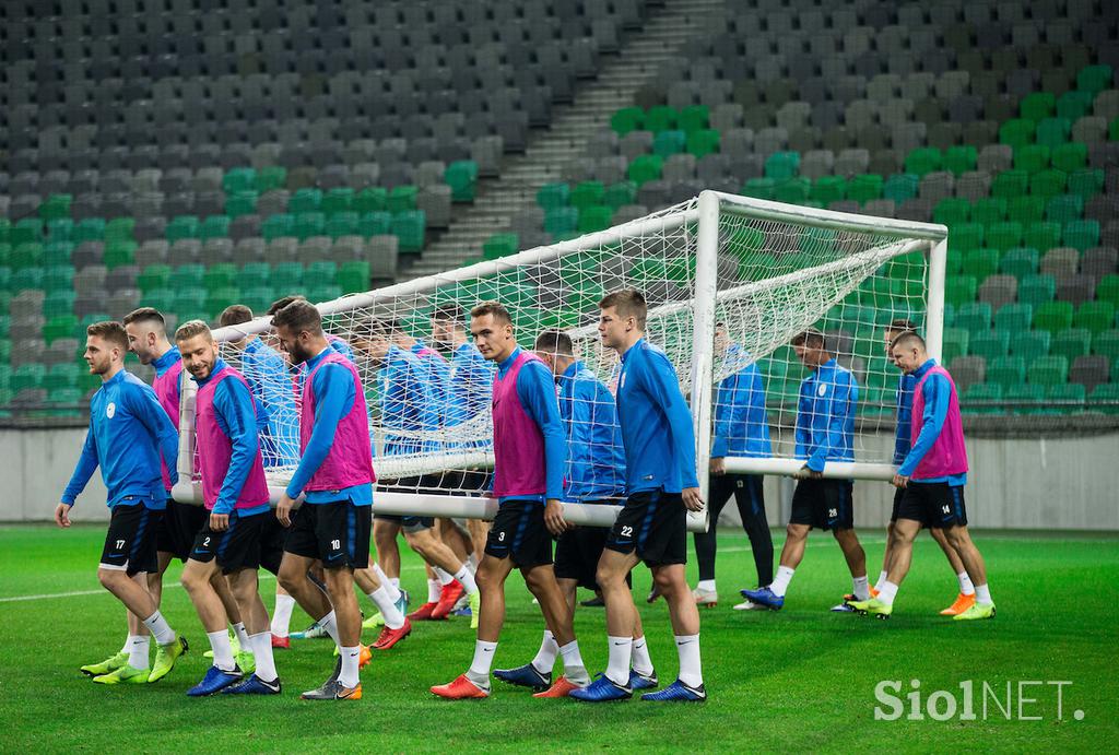 Slovenska nogometna reprezentanca trening Stožice