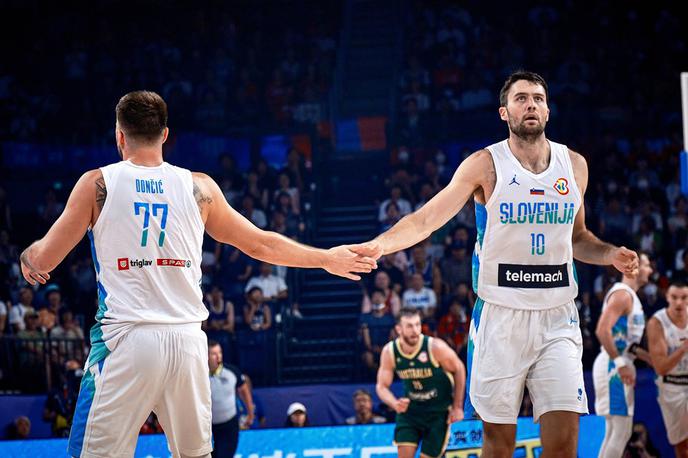 slovenska košarkarska reprezentanca Slovenija : Avstralija SP 2023 Mike Tobey Luka Dončić | Mike Tobey se tudi letos poleti pripravlja s slovensko izbrano vrsto. | Foto FIBA