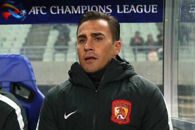 Trener ekipe Guangzhou Evergrande je Fabio Cannavaro, ki je Italijo s kapetanskim trakom na roki leta 2006 popeljal do naslova svetovne prvakinje. Istega leta je prejel tudi zlato žogo za najboljšega nogometaša leta na svetu. | Foto: Getty Images