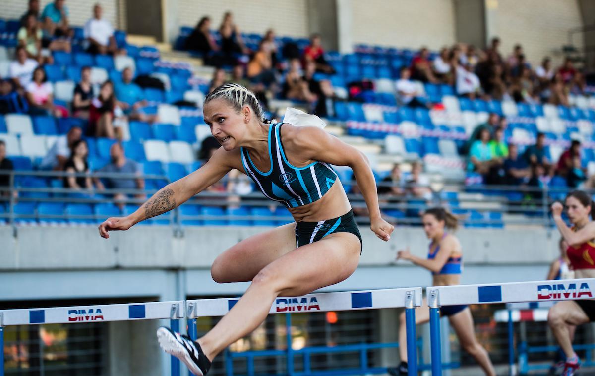 Nika Glojnarič, atletski pokal Slovenije, prvi dan | Nika Glojnarič se je kot tretja Slovenka v teku na 100 metrov z ovirami spustila pod mejo 13 sekund. | Foto Grega Valančič/Sportida