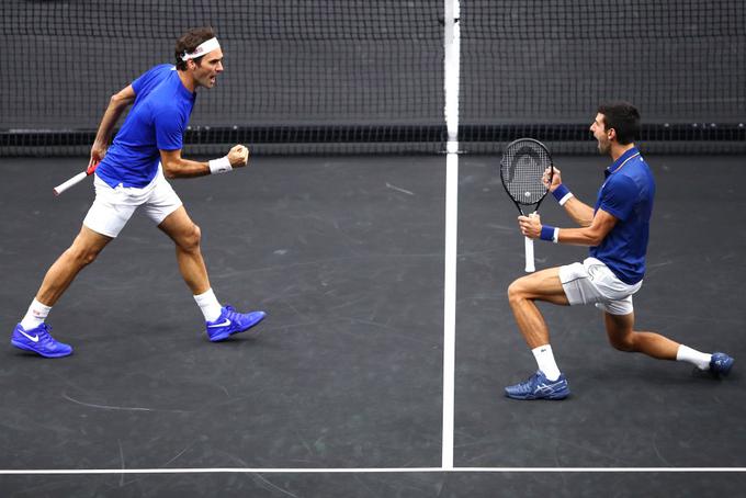 Roger Federer in Novak Đoković sta se dostojno upirala nasprotnikoma. | Foto: Guliverimage/Getty Images