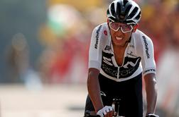 Egan Bernal po padcu na treningu brez Gira